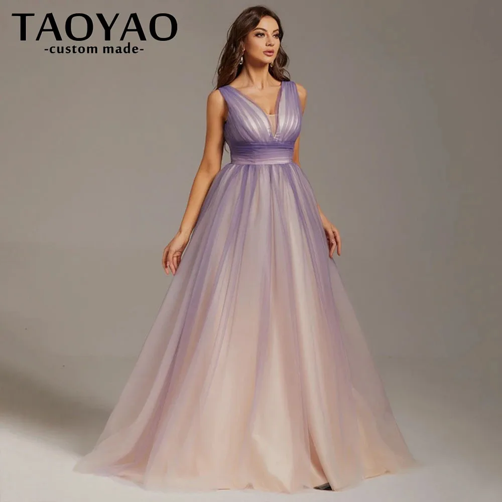 

Женское вечернее платье на бретельках, длинное ТРАПЕЦИЕВИДНОЕ Тюлевое платье с V-образным вырезом для выпускного вечера вечерние пикантное...