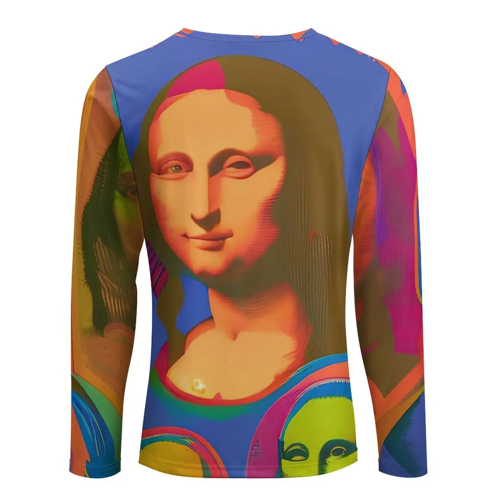 Футболка Мона Лиза весенняя красочная художественная уличная футболка мужская с