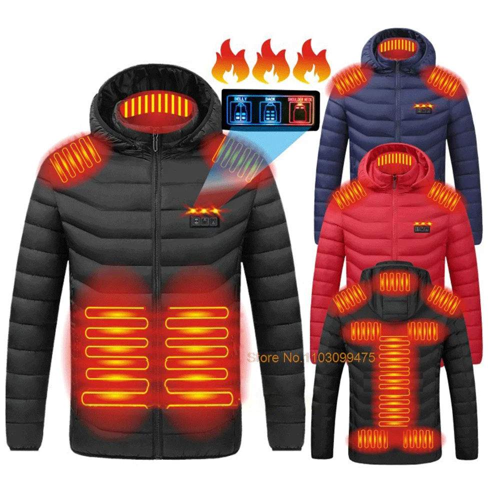 

Куртка с подогревом, жилет, зимняя одежда с подогревом для 2-21 областей, электрическое термобелье с USB, теплое пальто для кемпинга, охоты, катания на лыжах для женщин и мужчин