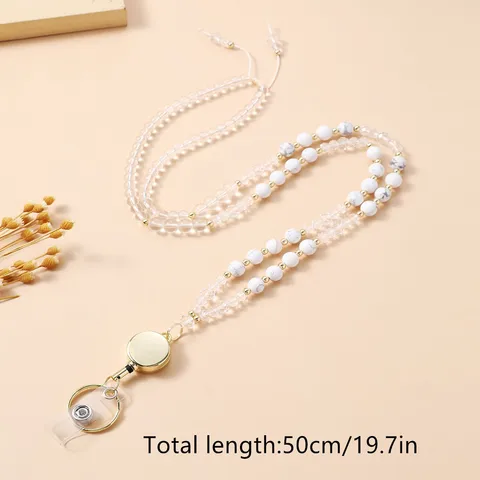 Бусины из натурального камня для бейджа