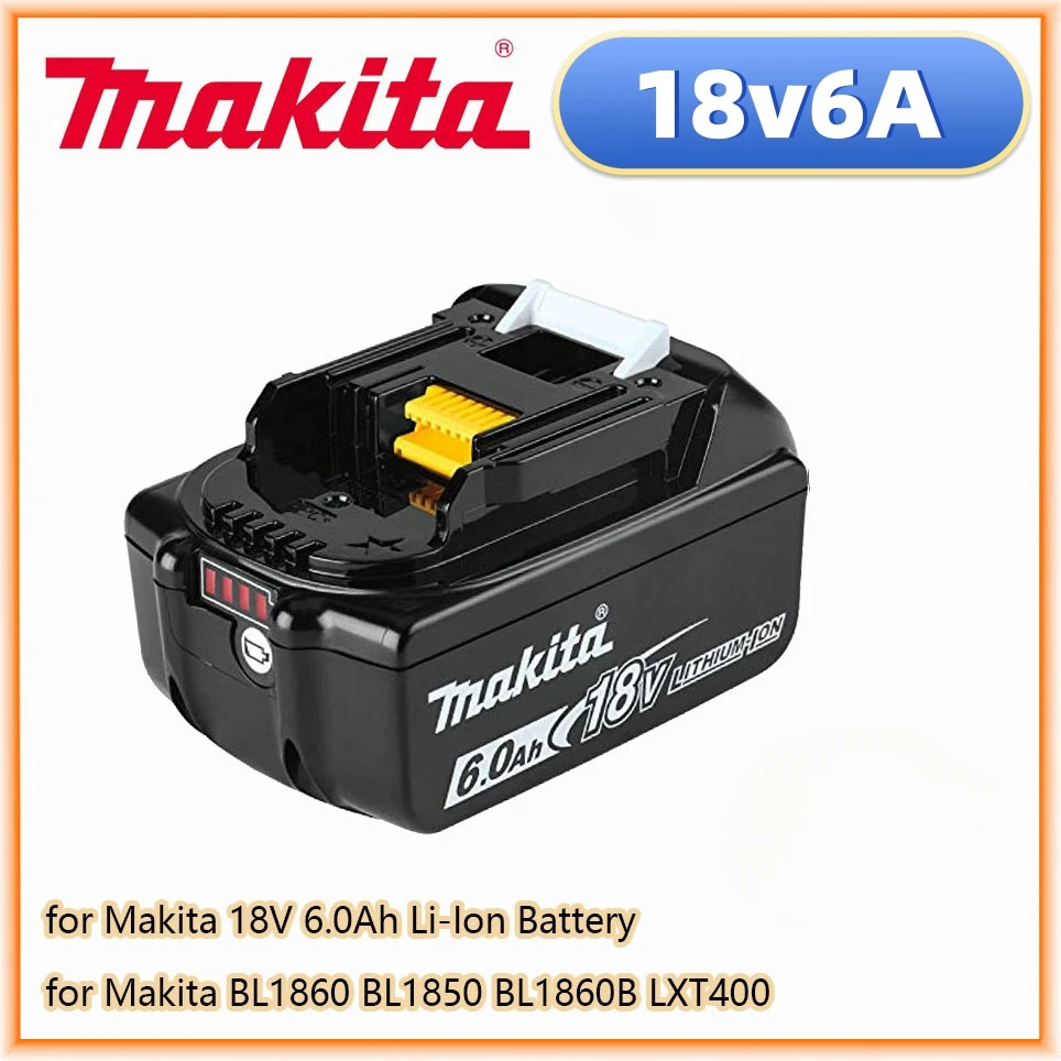 

Литиевая аккумуляторная батарея Makita 18 в, сменная перезаряжаемая аккумуляторная батарея для электроинструмента с зарядным устройством 6 Ач