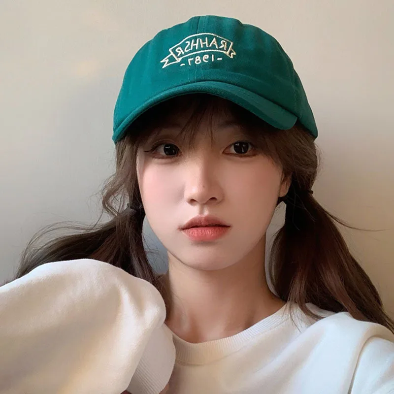 

Korean Designer White Thin Baseball Cap Women's American Retro Net Red Duck Tongue Cap Summer Sunscreen Hat