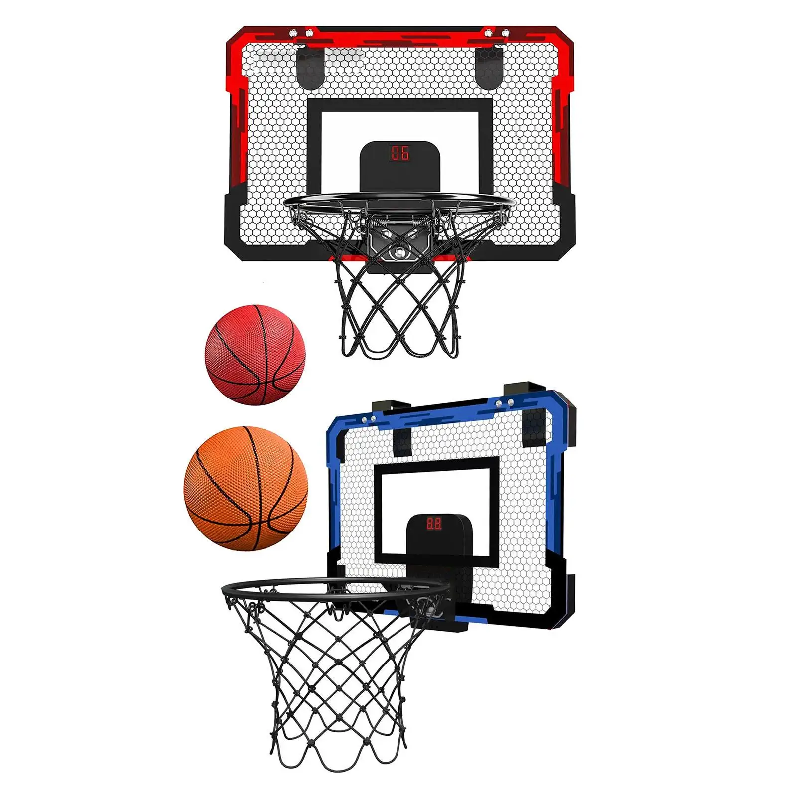 

Mini Basketball Hoop Set Wall Mount Toy Portable Stand Indoor Outdoor Basket
