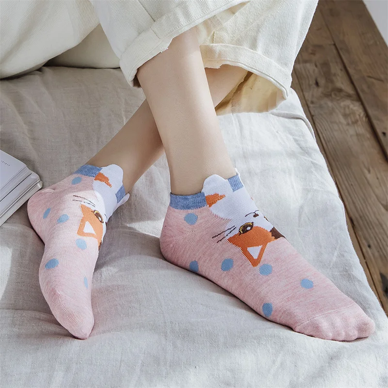 5 парт/Лот Дешевые Модные женские носки смешные хлопковые цветные Мультяшные