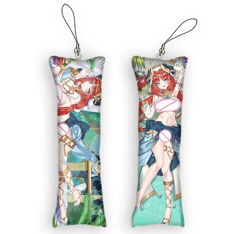 Новая мода Genshin Impact Mini Dakimakura брелок Nilou аниме маленькая подушка Декор кулон отаку