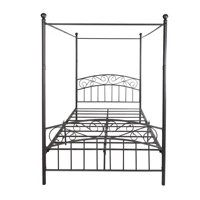 Canopy bed frame full sizevintage style, highquality metal frame, durable and stable, suitable for master bedroom, guest bedroom