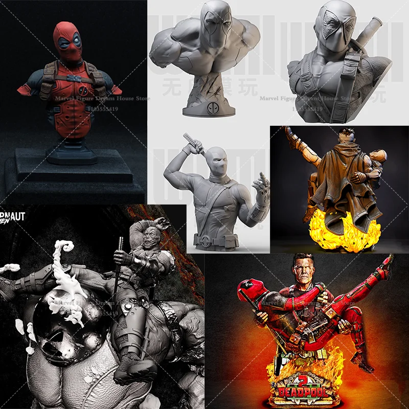 Фото Масштабные фигурки 1/16 и 1/10: Набор для самостоятельной сборки 3D-бюста из смолы, неокрашенный, белый, мужская кукла-герой «Супер-спаситель» Уилсон №1