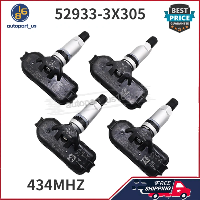 Датчик контроля давления в шинах для Hyundai Elantra [MD] Kia Cerato [TD] Kia Cerato [YD] Kia Rio [UB] 52933-3X305 529333X305, 434 МГц