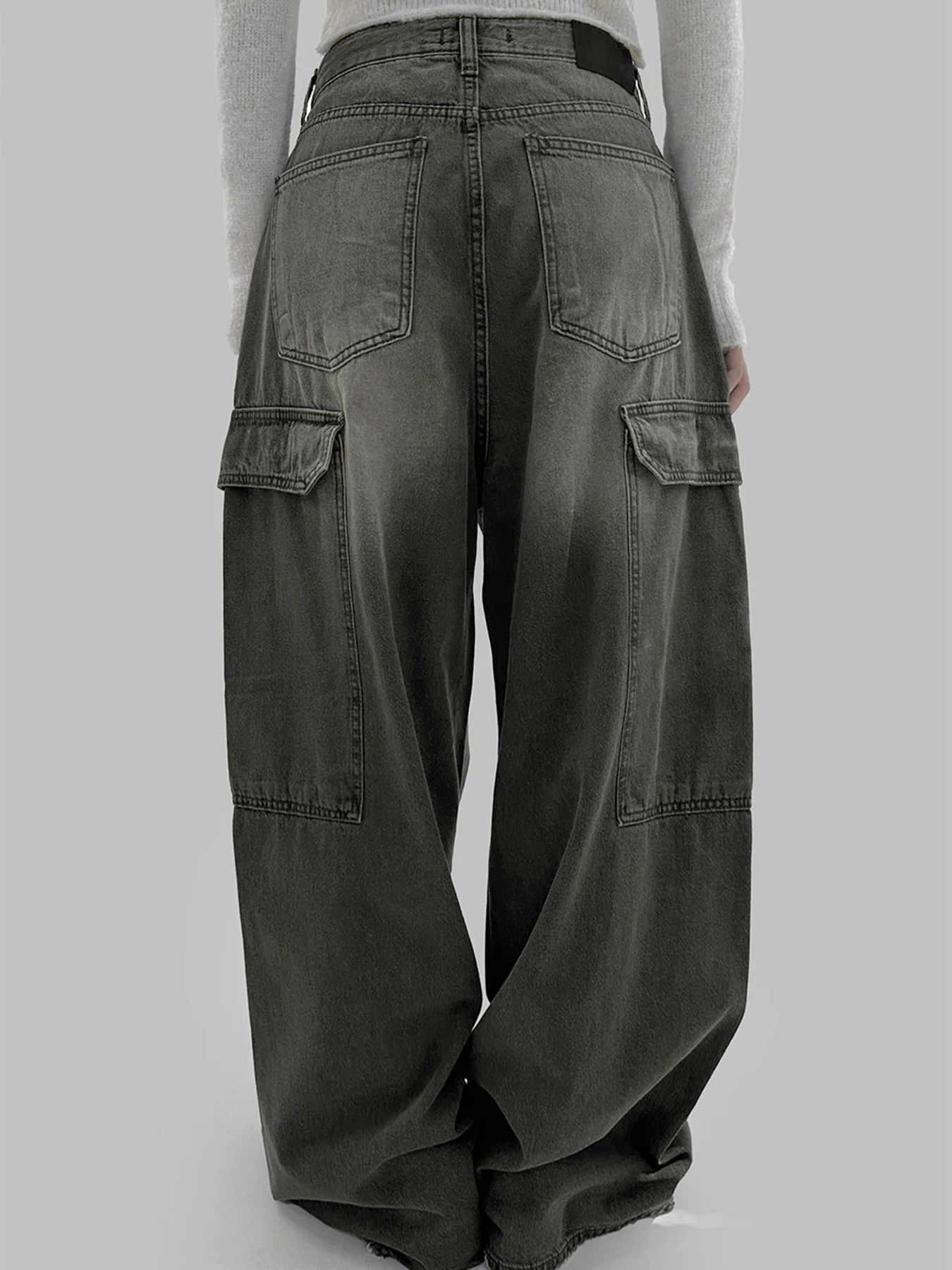 Rockmore уличная одежда джинсы на молнии повседневные свободные джинсовые брюки