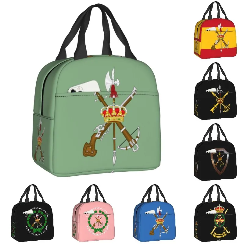 Spanish Legion Lunch Bags for Women Spain Army Military Portable Thermal Cooler Insulated Food Lunch Box Outdoor Picnic Bags