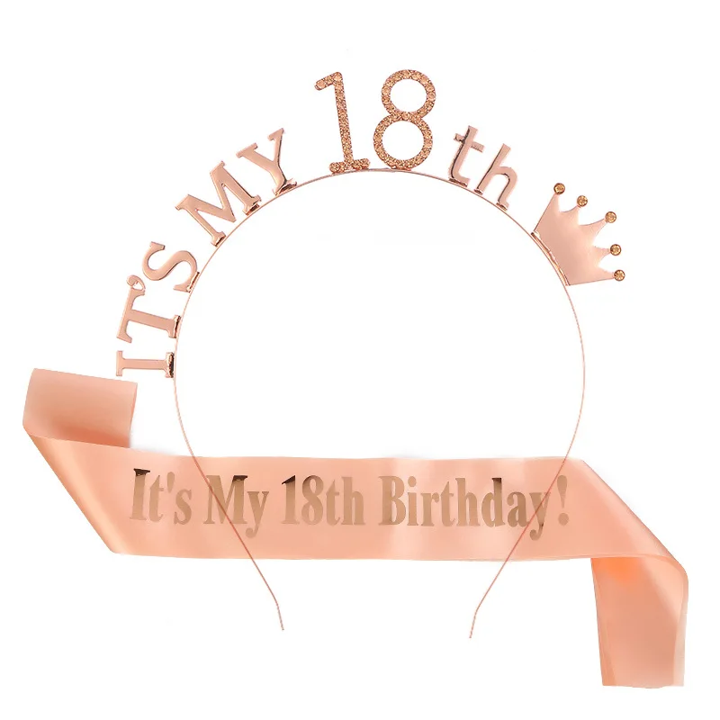 

Birthday Party Sash Hairband Set 13 - 80 years old Birthday Crown
