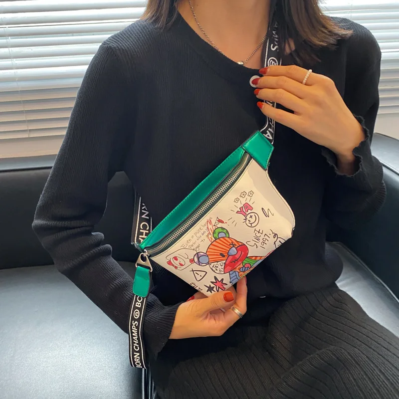 Новинка 2023 модная Милая нагрудная сумка через плечо маленькая поясная