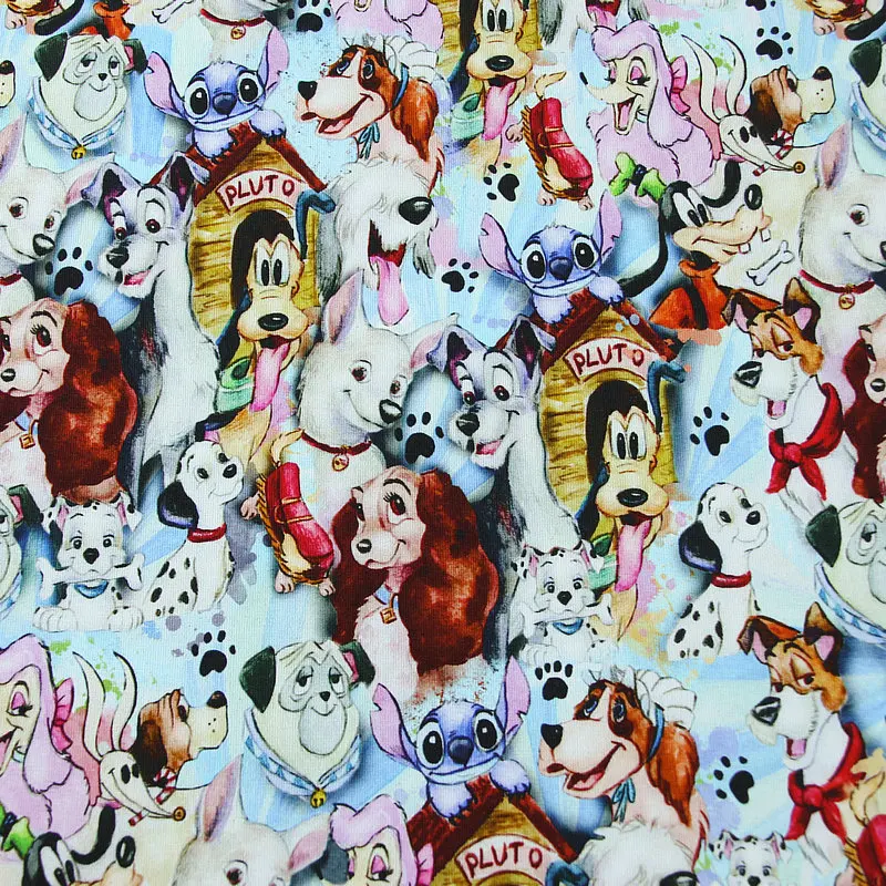 Сказочная хлопковая ткань Disney с изображением кота Мари и далматинской тематики