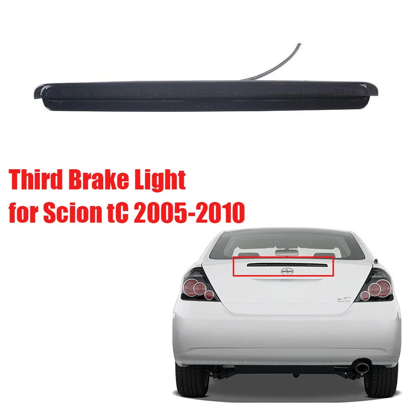Car Motoring Full LED Third Tail Brake Light Smoked for Toyota Scion TC 2005-2010 81570-21100 3BL-STC04-LED-SM