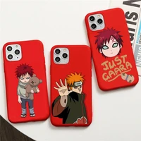 pain gaara naruto phone case for iphone 13 12 11 pro max mini xs 8 7 6 6s plus x se 2020 xr red cover