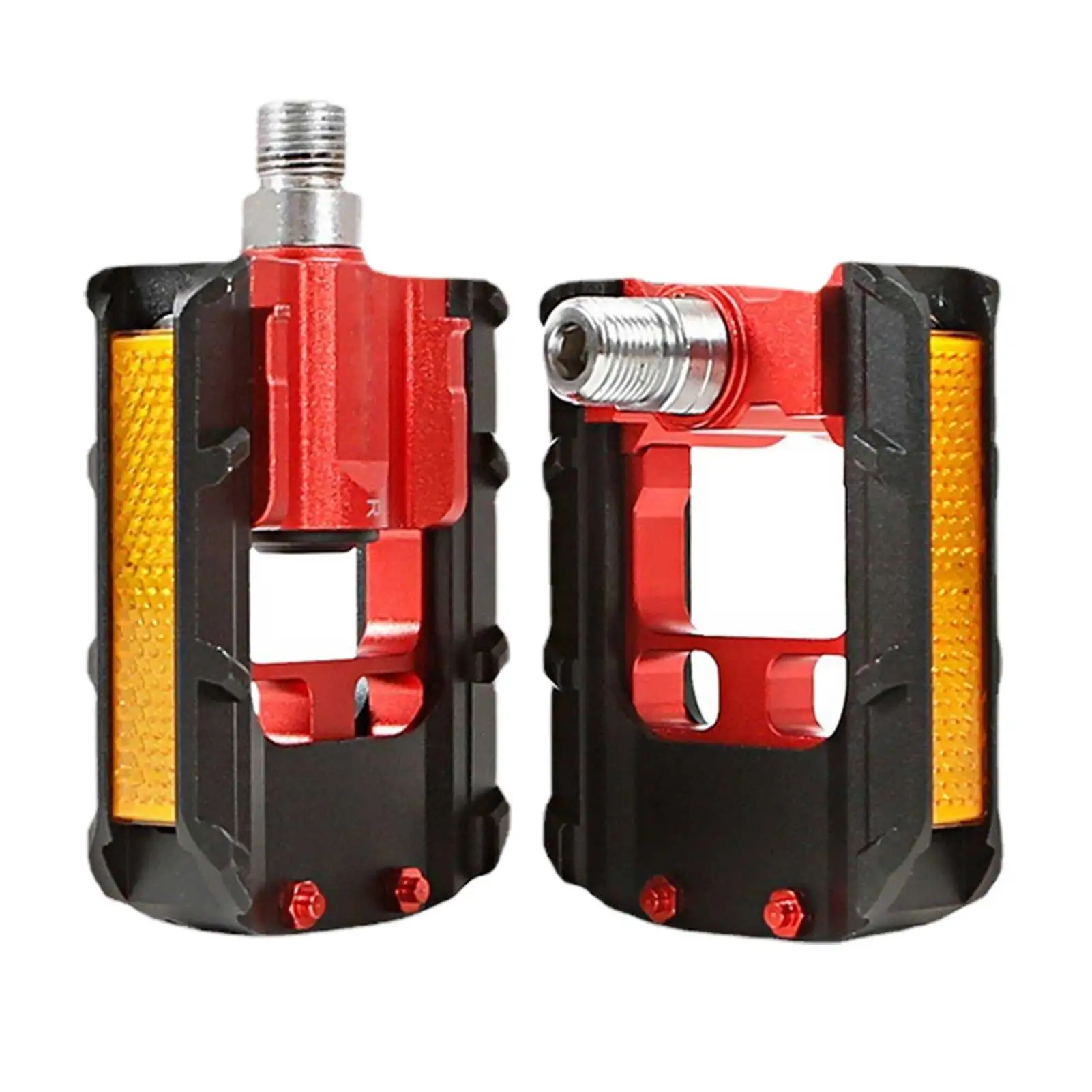 

Bike Pedals Aluminium Reflector Bike Pedals Bike Platform Pedals Non-Slip Lightweight Durable Fits Most Adult Bikes