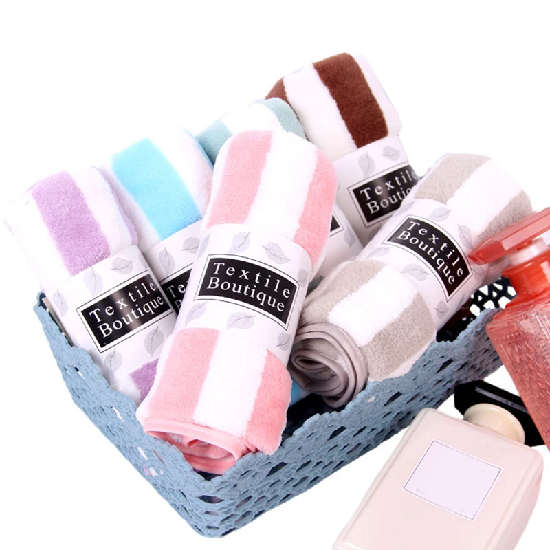 

Coral Velvet Stripes Luxury Super Large Towel Microfiber Absorbent Bathroom Towels Women Men Face Towel Cleaning Kitchen Towels