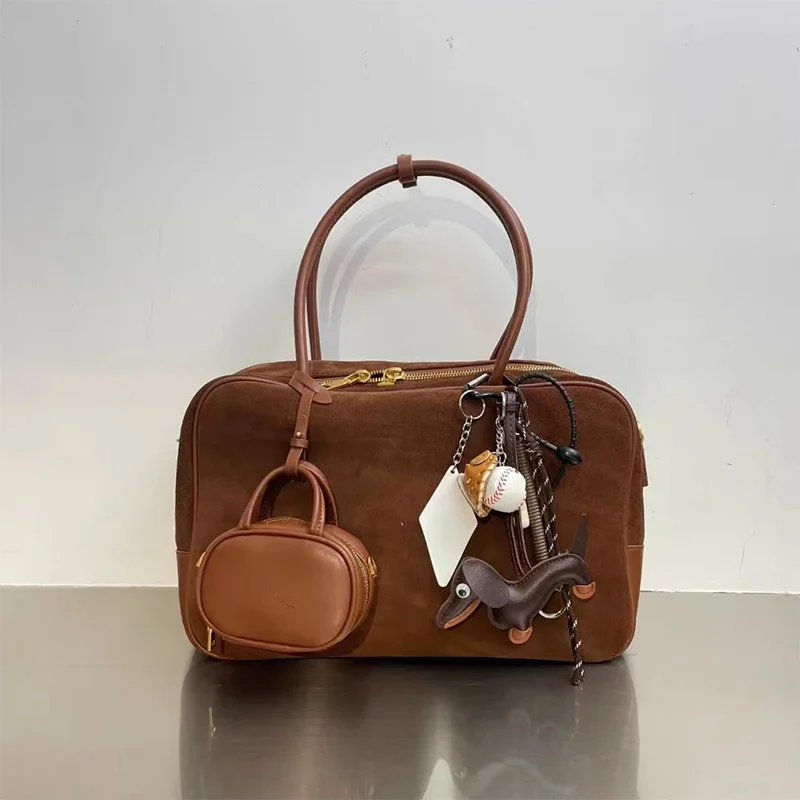 Замшевая сумка-тоут