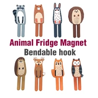 silicone refrigerator sticker fridge manget sticker hook for small stuffs memo holder animal shape bendable legs