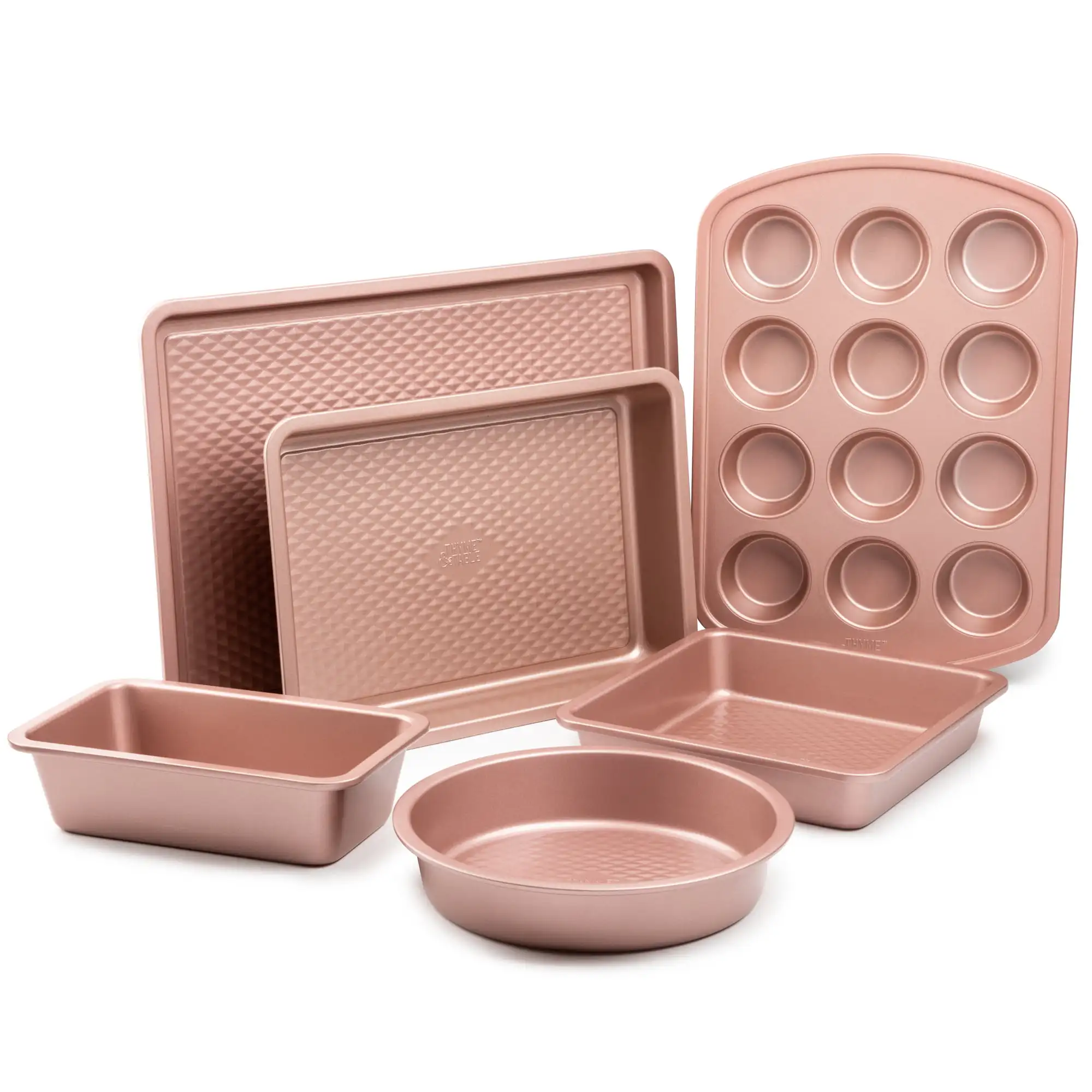 

Thyme & Table Non-Stick Aluminized Steel Baking 6pc Set, Rose Gold