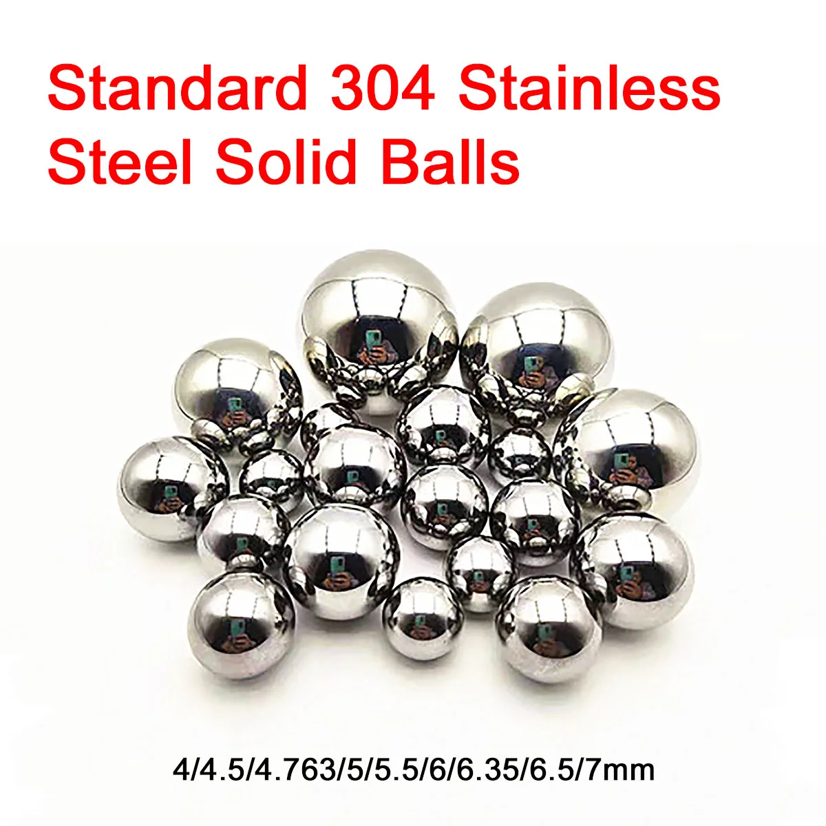 

50/100/500Pcs Standard 304 Stainless Steel Balls 4/4.5/4.763/5/5.5/6/6.35/6.5/7mm Solid Roller Beads Anti-Rust Anti-Corrosion