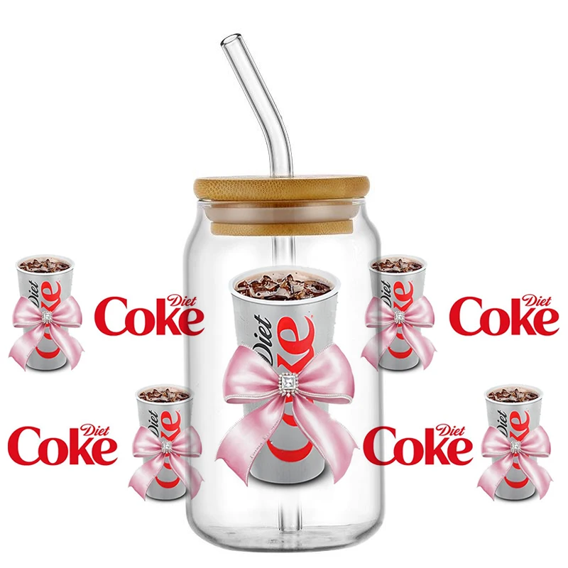 Новый дизайн диетическая кокала серия Sodas напитки УФ-наклейка DTF упаковка для