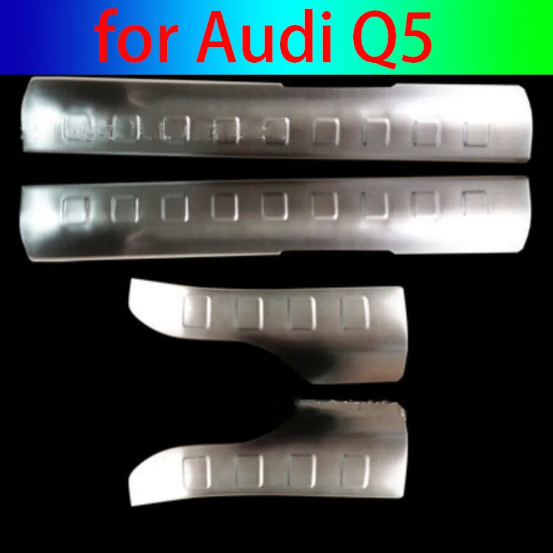 

stainless steel Car door cover intside door sill plate Car styling Fit for Audi Q5 2010 2011 2012 2013 2014 2015 2016 2017 2018