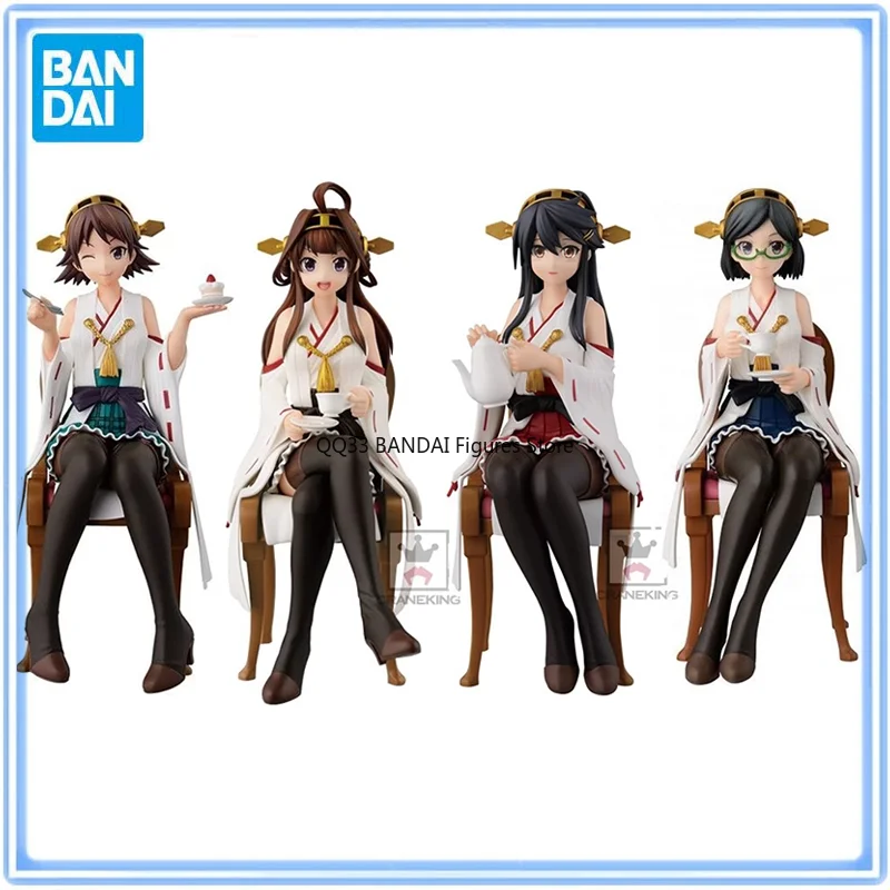 Оригинальная фигурка BANDAI из Коллекции Kantai Hiei Kirishima Haruna Kongou Suzuya Tea вечерние аниме