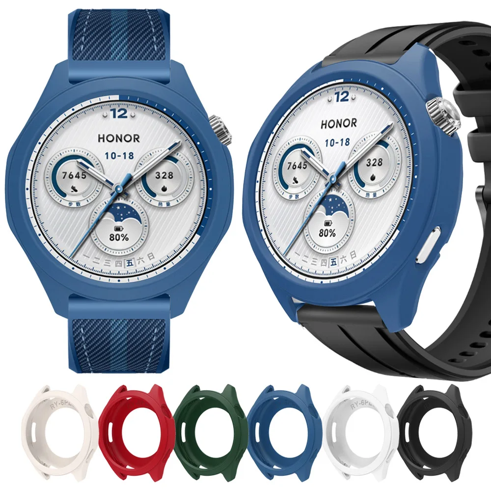 Фото Чехол для часов Honor Watch 6 6plus, мягкий силиконовый корпус, полый дизайн, сверхлегкий, высококачественный аксессуар для часов Honor 6plus. №1