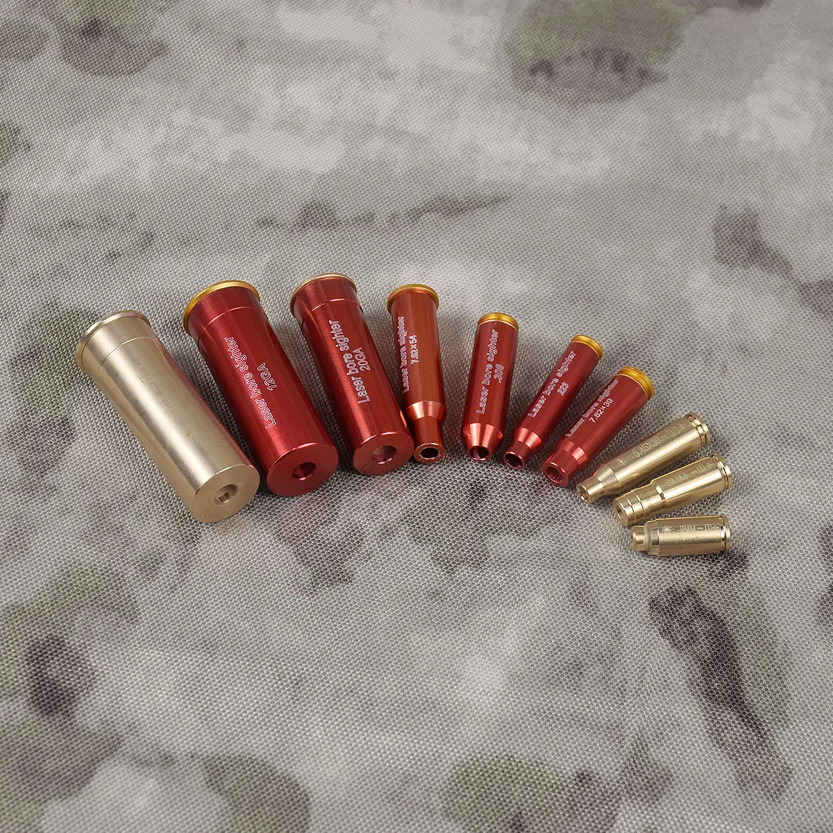 Красный лазерный прицел Латунный картридж CAL для прицела 223 308 9 мм 7 62x39 x калибр 12GA -