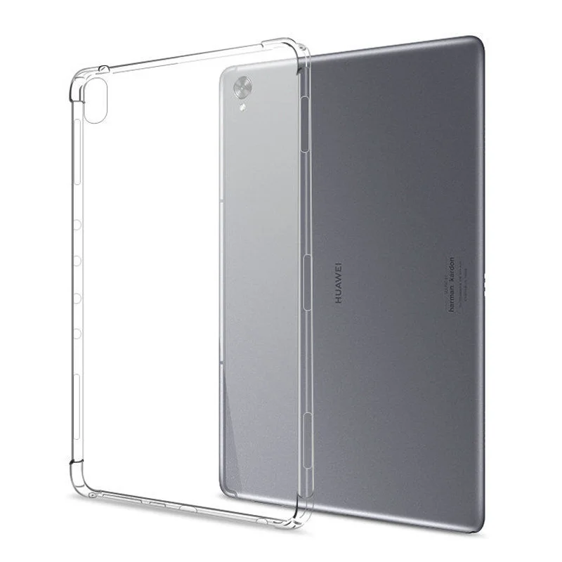 

Силиконовый чехол для Huawei MediaPad T8 T5 T3 10 9,6 M3 M5 Lite 8,0 8,4 10,1 10,4 10,8, прозрачный мягкий чехол из ТПУ, задняя крышка планшета