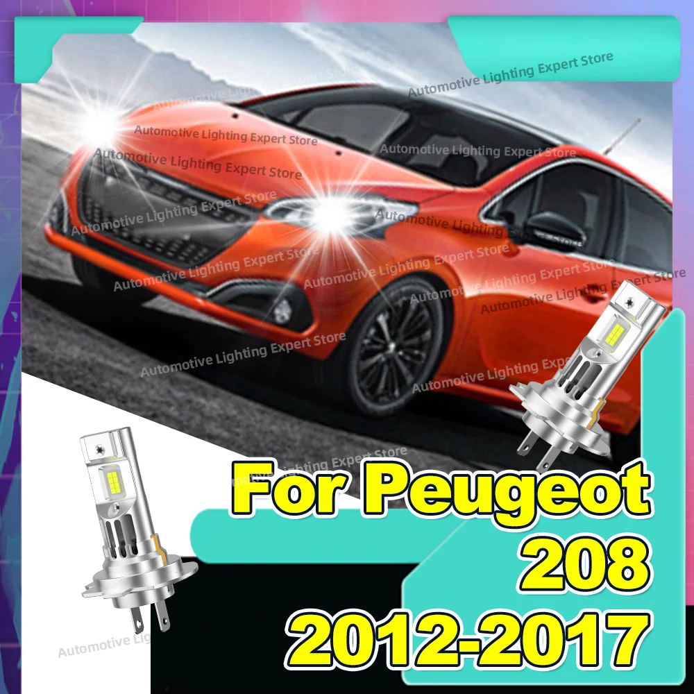 Фото 2 шт. светодиодные фонари 30000Lm CSP, лампа 6000K, лампа Plug & Play, высокое качество для Peugeot 208 2012 2013 2014 2015 2016 2017 №1