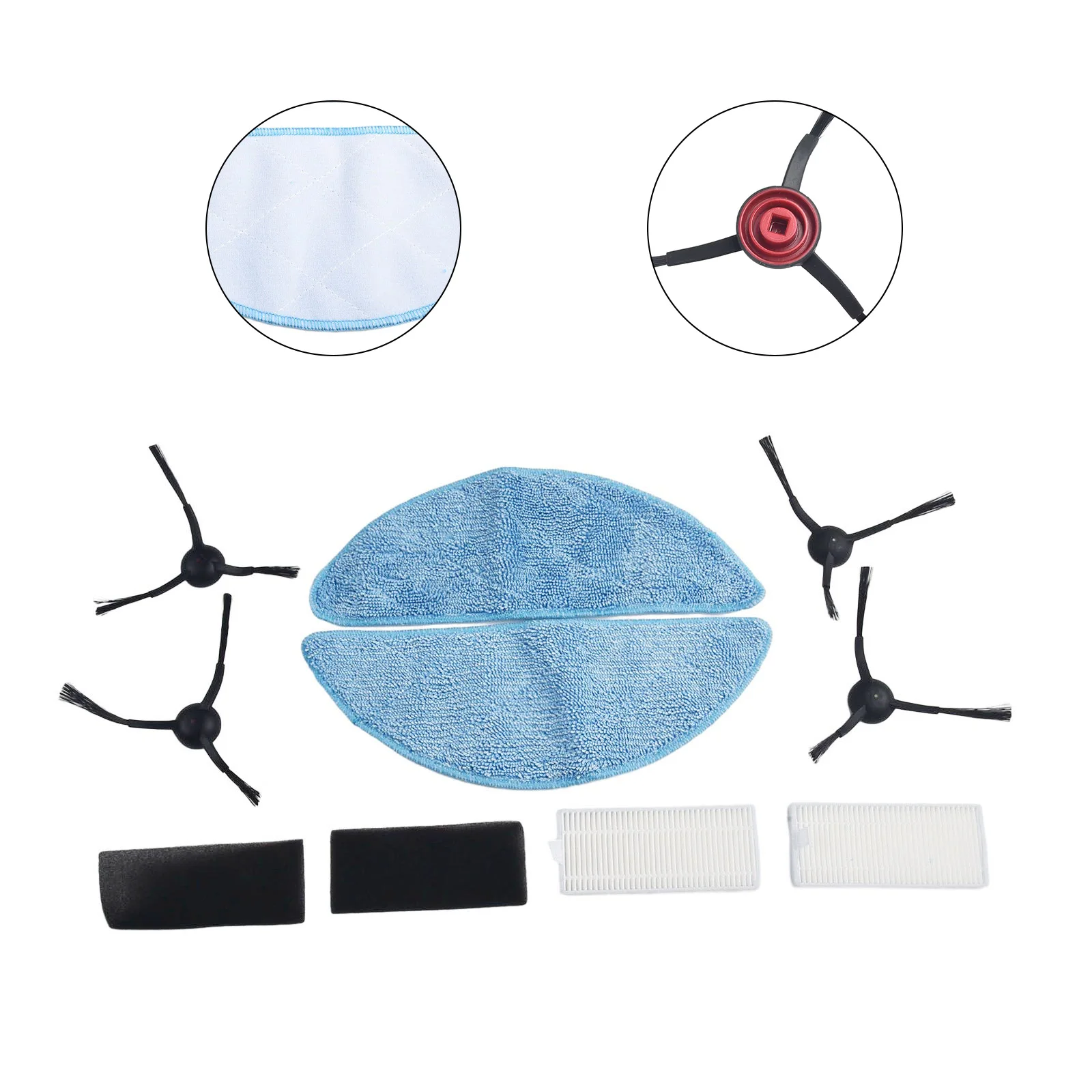 ~2/4/8 шт. боковая щетка + фильтр 2/4/5 тканевая швабра 2/3/6 для Cecotec C ----- Kır Eternal Pet/Max