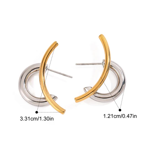 Серьги-гвоздики Yori из нержавеющей стали