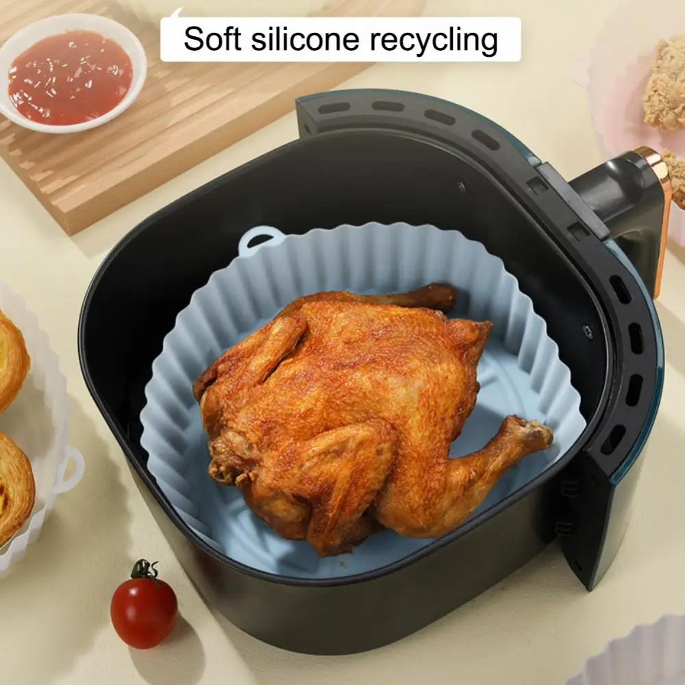 

Pizza Fried Chicken Silicone Air Fryers Oven Baking Tray Nonstick Pan Mat Reusable Easy To Clean Silicone Mold Air Fryer