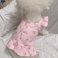 dog skirt cute pet clothes breathable cartoon new summer thin princess skirt teacup dog teddy bear puppy cat vest chihuahua