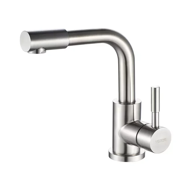 

Basin Faucet Water Tap Bathroom Faucet Stainless Steel Finish Single Handle Water Sink Tap Mixer Bath Faucets L1098-4