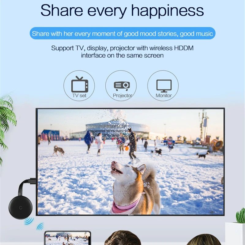 ТВ-приемник G12 1080P HDMI Wi-Fi для Google Chromecast 3 2 |