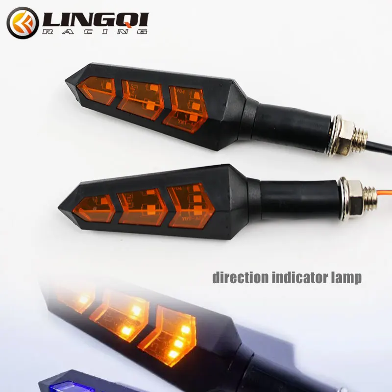 

LING QI Motorcycle Turn Signal Light High-Lighted LED Waterproof Indicator Blinker Tail Lights Lamp For Most Pit Dirt Bike Parts