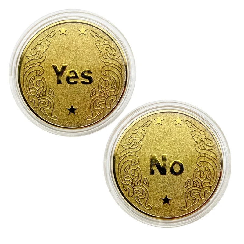 

1Pcs Creative Coin Collectible Great Gift Yes Or No Decision Coins Art Collection Commemorative Coin Collectible