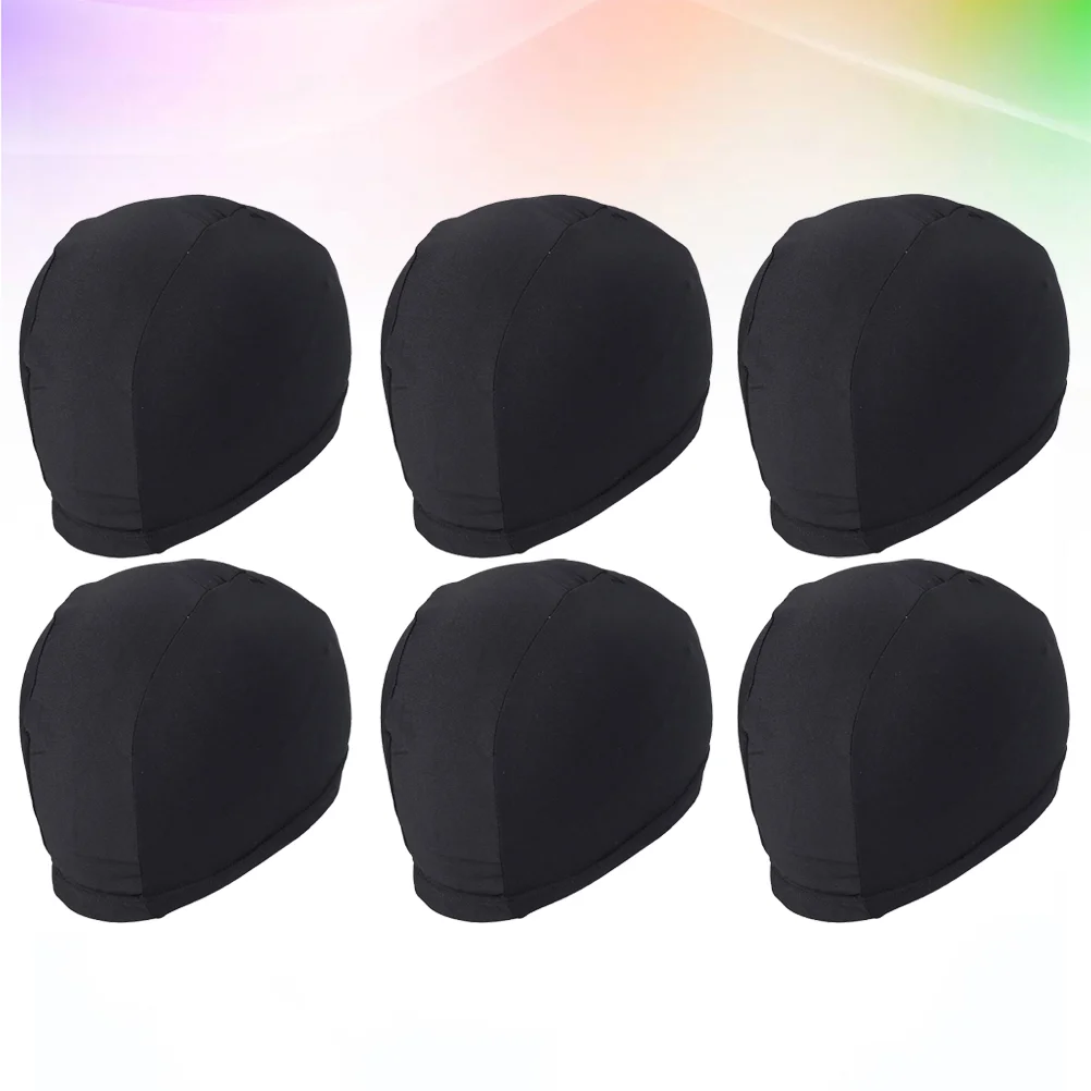 

Stretchable Polyester Swim Cap Shower Caps Adults Elastic Swimming Universal Solid Color Accessory