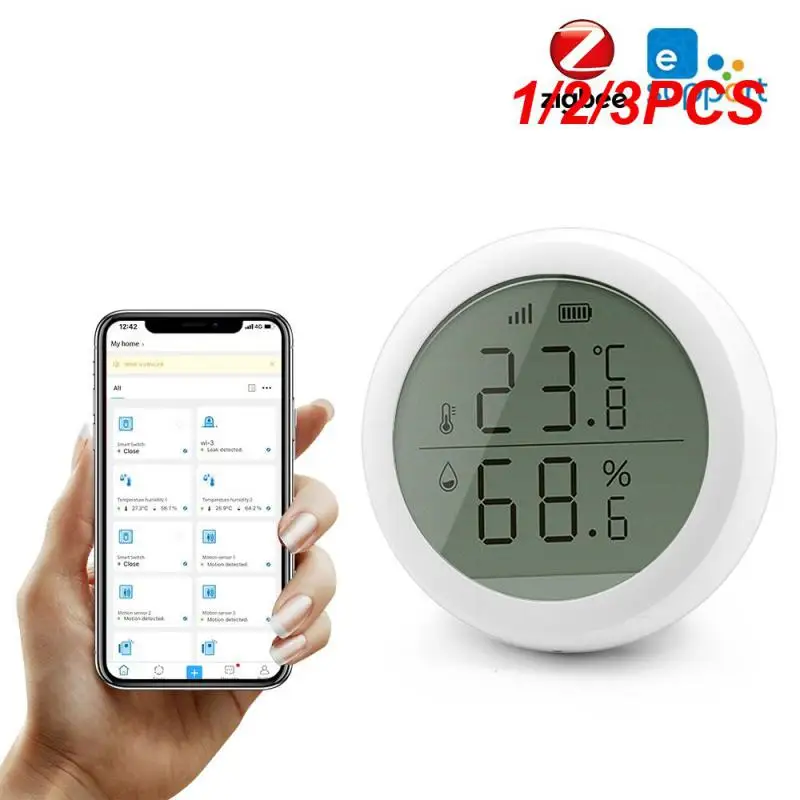 

Датчик температуры и влажности Zigbee, комнатный гигрометр, термометр, детектор, дистанционное управление через приложение, для умного дома