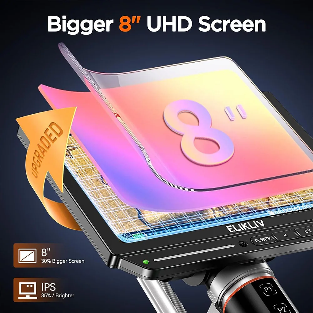 Elikliv автофокус 4K цифровой микроскоп EM4K-AF 8 &quot2000x HDMI паяльный для ремонта