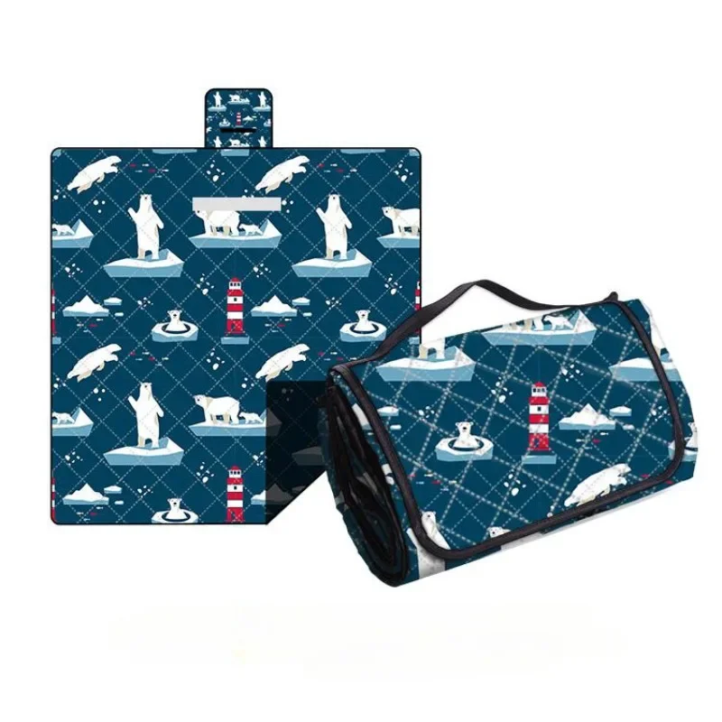 Портативный Водонепроницаемый Коврик Для Пикника Мультяшный Полиэстер Кемпинг