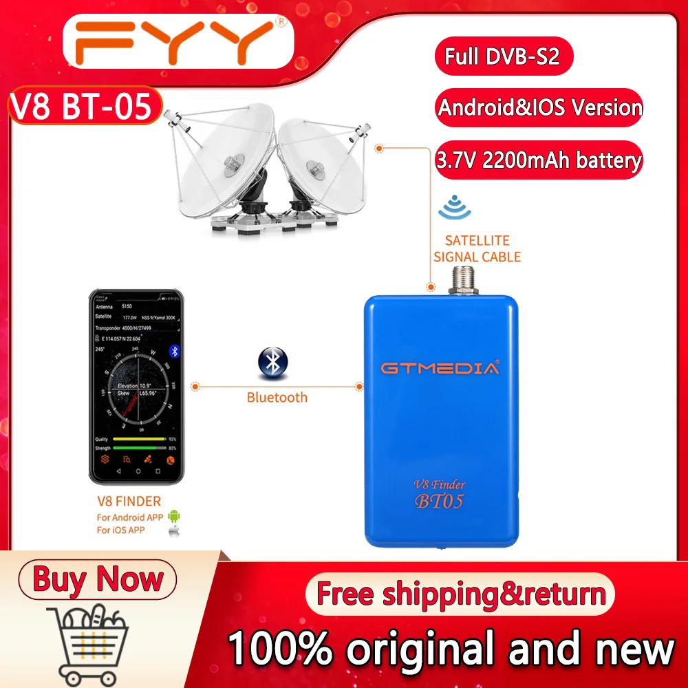 Цифровой спутниковый искатель GTMEDIA V8Finder DVB-S2 1080P мультистандартное декодирование