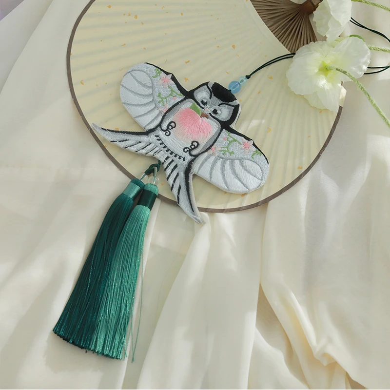 Embroidered Double-Sided Goldfish Swan Kite Rabbit Chinese Style Pouch