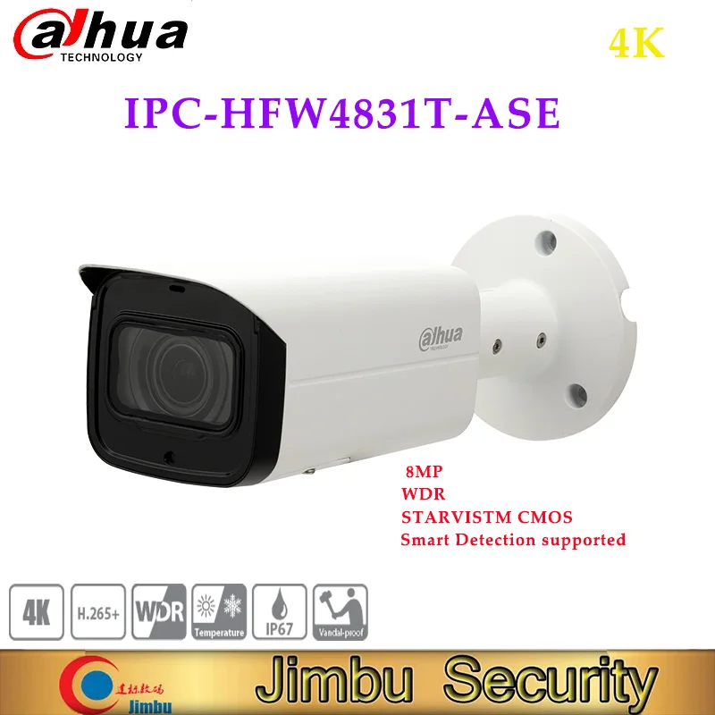 

Dahua 8MP WDR Mini Bullet Camera IPC-HFW4831T-ASE Smart Detection ip camera video surveillance camera 4K cctv webcam outdoor