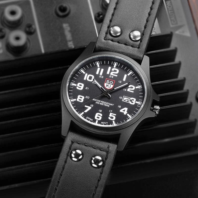 

Часы наручные мужские кварцевые, брендовые винтажные классические деловые, с датой