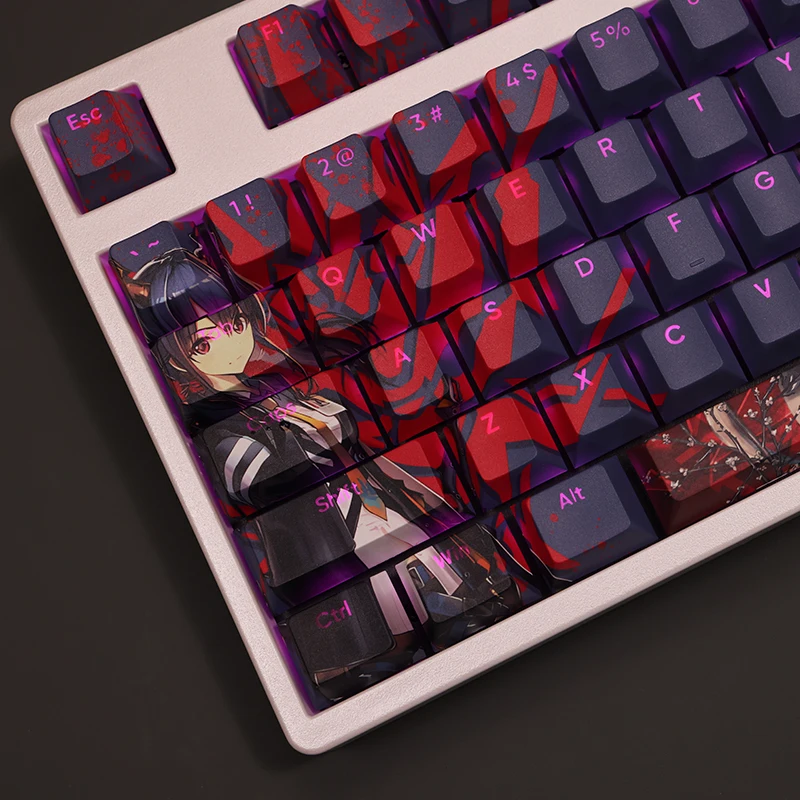 108 клавиш/набор Arknight Chɾn PBT Anime Gaming Girl Cute DIY Keycaps для вишневого профиля MX Switch