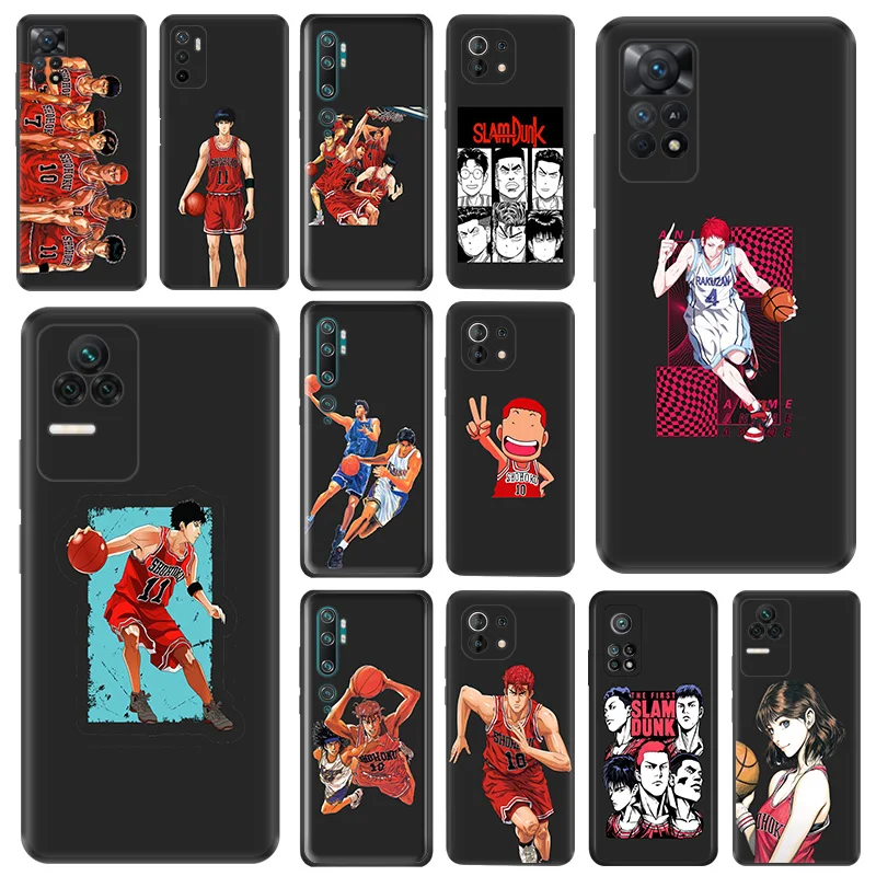 Phone Case For Redmi 10C 10A Note 11 Pro 10 10s 11s Slam Dunk Xiaomi 10t 11t Lite Black Soft Protective Cover